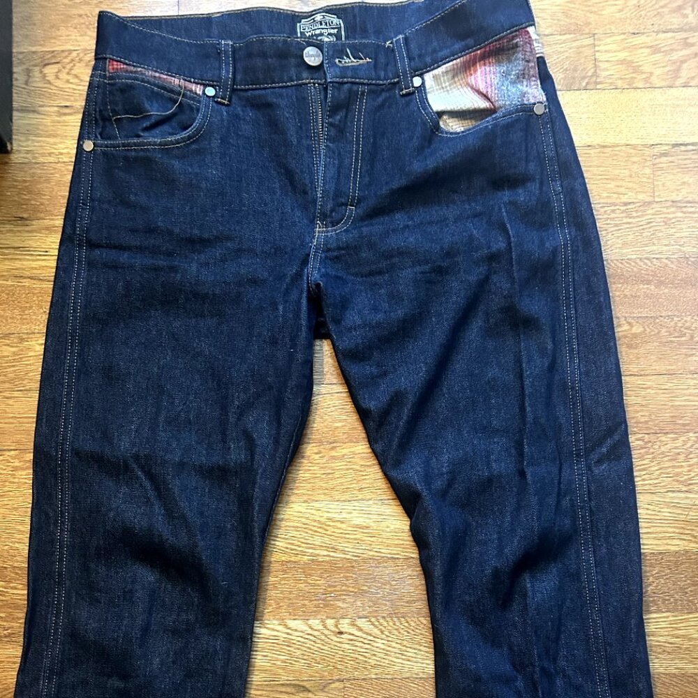Pendleton x Wrangler Collaboration Jeans 32x32 Dark Blue
